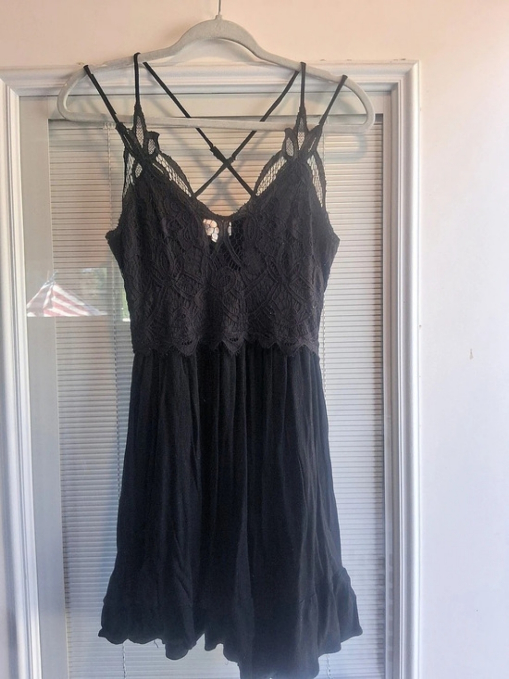 Entro Brand Black Lace Mini Slip Dress